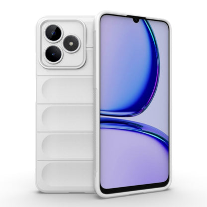 For Realme C53 4G Magic Shield TPU + Flannel Phone Case(White) - Realme Cases by buy2fix | Online Shopping UK | buy2fix