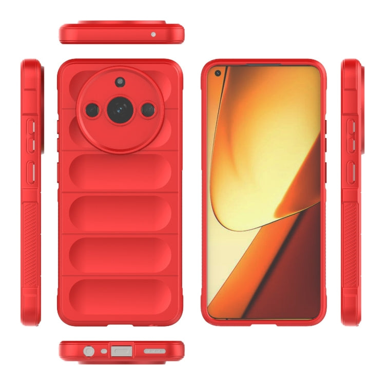 For Realme 11 5G Magic Shield TPU + Flannel Phone Case(Dark Grey) - Realme Cases by buy2fix | Online Shopping UK | buy2fix