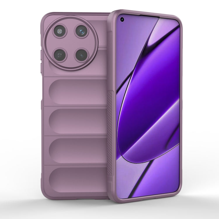 For Realme 11 4G Global Magic Shield TPU + Flannel Phone Case(Purple) - Realme Cases by buy2fix | Online Shopping UK | buy2fix