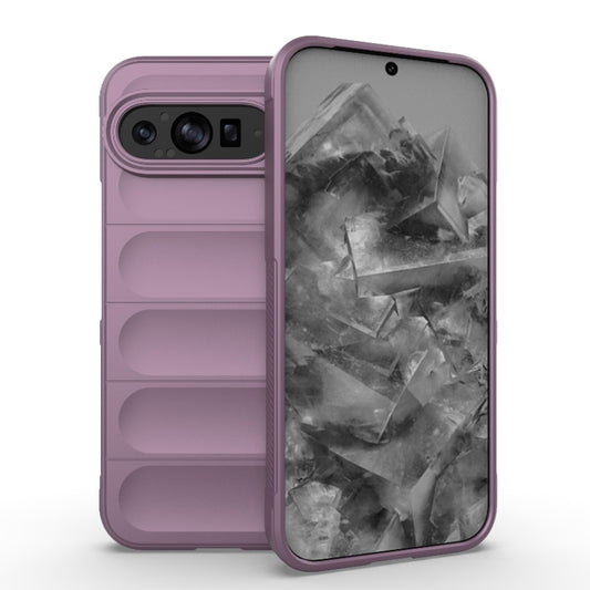 For Google Pixel 9 Pro XL 5G Magic Shield TPU + Flannel Phone Case(Purple) - Google Cases by buy2fix | Online Shopping UK | buy2fix