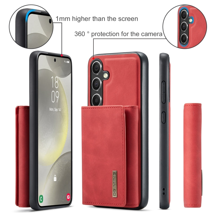 For Samsung Galaxy S24 5G DG.MING M1 Series 3-Fold Multi Card Wallet + Magnetic Phone Case(Red) - Galaxy S24 5G Cases by DG.MING | Online Shopping UK | buy2fix