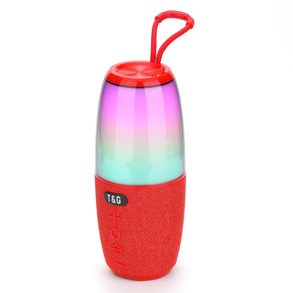 T&G TG644 5W High Power RGB Light Portable Bluetooth Speaker(Red) - Waterproof Speaker by T&G | Online Shopping UK | buy2fix