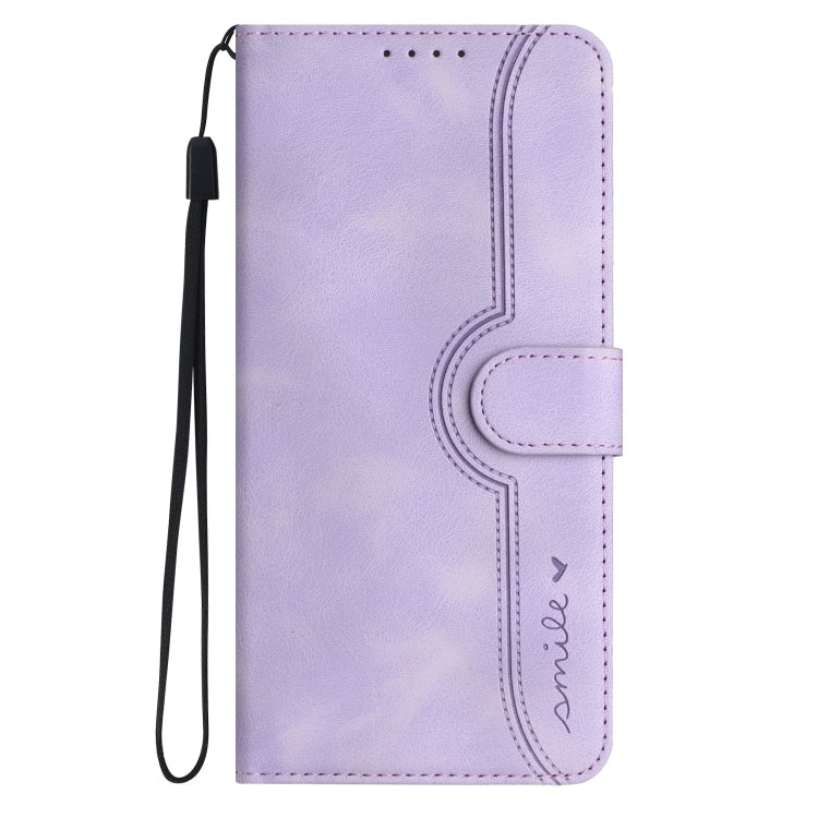 For Xiaomi Redmi K70 Heart Pattern Skin Feel Leather Phone Case(Purple) - K70 Cases by buy2fix | Online Shopping UK | buy2fix