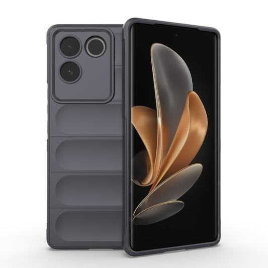 For vivo S17e Magic Shield TPU + Flannel Phone Case(Dark Grey) - vivo Cases by buy2fix | Online Shopping UK | buy2fix