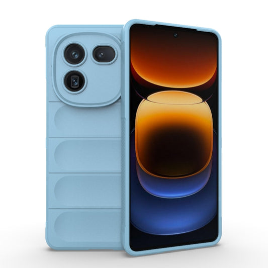 For vivo iQOO 12 5G Magic Shield TPU + Flannel Phone Case(Light Blue) - iQOO 12 Cases by buy2fix | Online Shopping UK | buy2fix