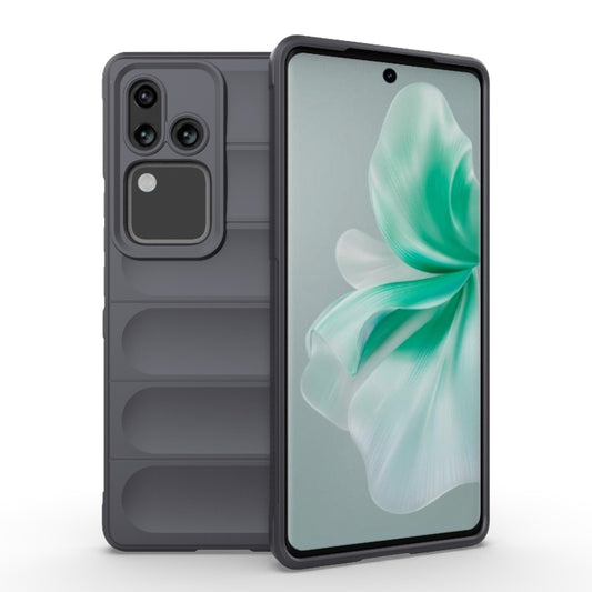 For vivo S18 5G Magic Shield TPU + Flannel Phone Case(Black) - S18 Cases by buy2fix | Online Shopping UK | buy2fix