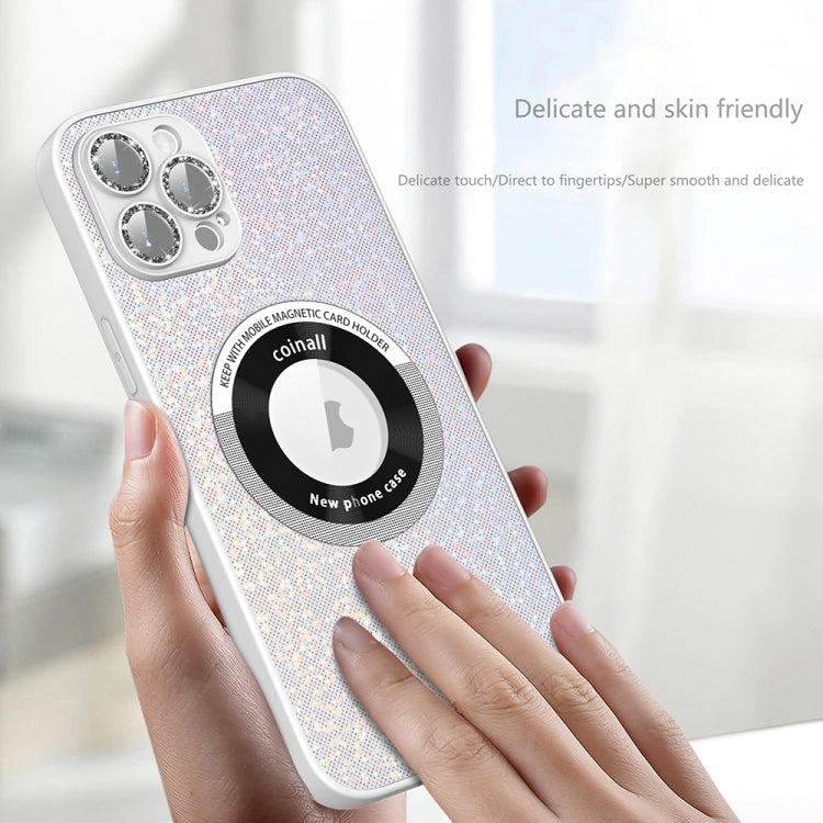 For iPhone 13 Colorful Glitter Magnetic Magsafe TPU + PC Phone Case(White) - iPhone 13 Cases by buy2fix | Online Shopping UK | buy2fix