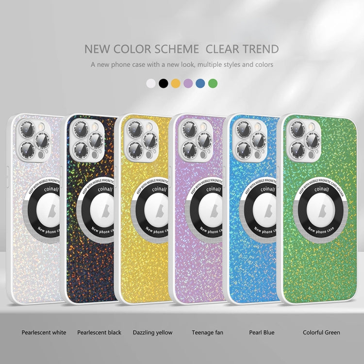 For iPhone 12 Pro Max Colorful Glitter Magnetic Magsafe TPU + PC Phone Case(White) - iPhone 12 Pro Max Cases by buy2fix | Online Shopping UK | buy2fix