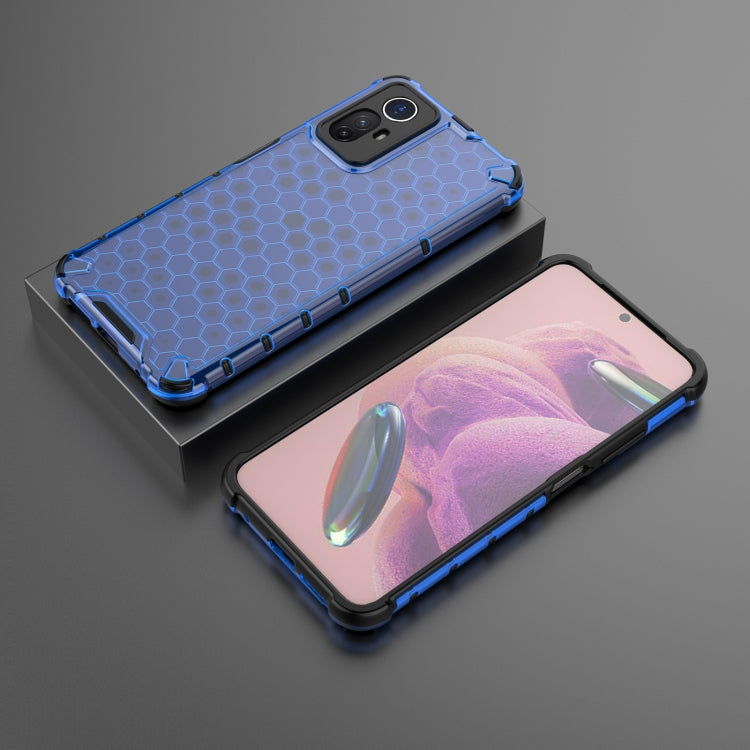 For Xiaomi Note 12S 4G Global Shockproof Honeycomb PC + TPU Phone Case(Blue) - Xiaomi Cases by buy2fix | Online Shopping UK | buy2fix