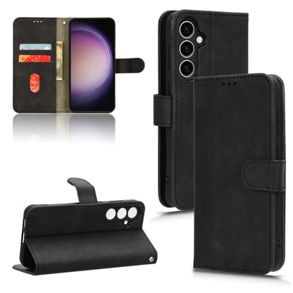 For Samsung Galaxy S23 FE 5G Skin Feel Magnetic Flip Leather Phone Case(Black) - Galaxy S23 FE 5G Cases by buy2fix | Online Shopping UK | buy2fix