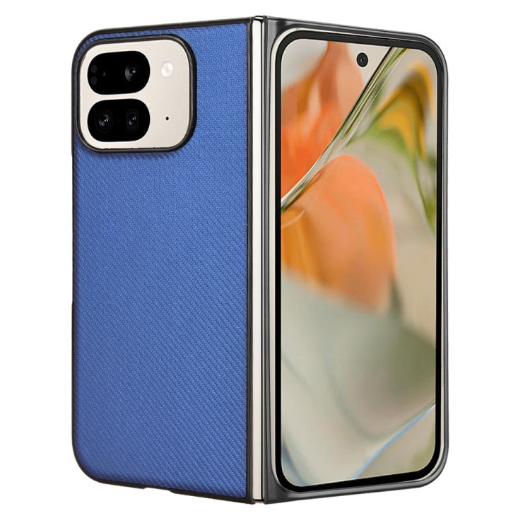 For Google Pixel 9 Pro Fold PU Leather PC Phone Case(Blue) - Google Cases by buy2fix | Online Shopping UK | buy2fix