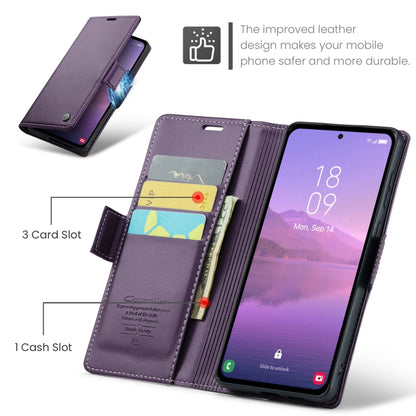 For Samsung Galaxy A35 5G CaseMe 023 Butterfly Buckle Litchi Texture RFID Anti-theft Leather Phone Case(Pearly Purple) - Galaxy Phone Cases by CaseMe | Online Shopping UK | buy2fix