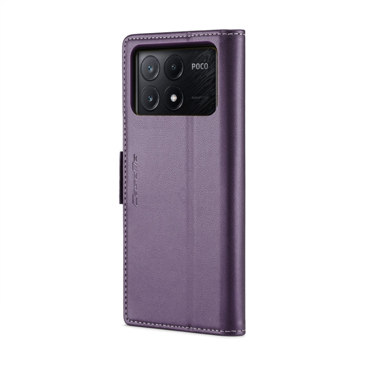 For Xiaomi Poco X6 Pro 5G/Redmi K70E 5G CaseMe 023 Butterfly Buckle Litchi Texture RFID Anti-theft Leather Phone Case(Pearly Purple) - K70E Cases by CaseMe | Online Shopping UK | buy2fix