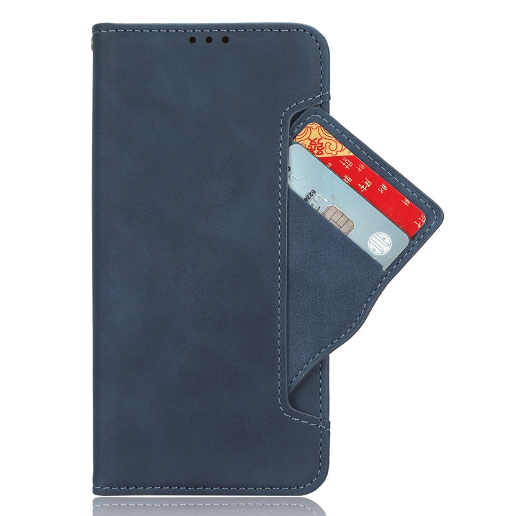 For Motorola Moto G Play 4G 2024 Skin Feel Calf Texture Card Slots Leather Phone Case(Blue) - Motorola Cases by buy2fix | Online Shopping UK | buy2fix