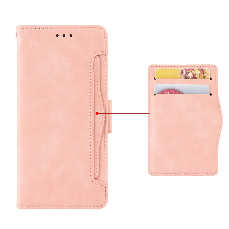 For Motorola Moto G04 / G24 Skin Feel Calf Texture Card Slots Leather Phone Case(Pink) - Motorola Cases by buy2fix | Online Shopping UK | buy2fix