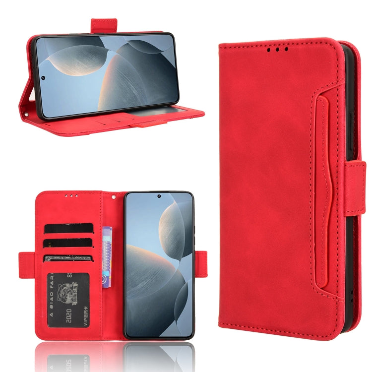 For Xiaomi Redmi K70 / K70 Pro 5G Skin Feel Calf Texture Card Slots Leather Phone Case(Red) - K70 Pro Cases by buy2fix | Online Shopping UK | buy2fix