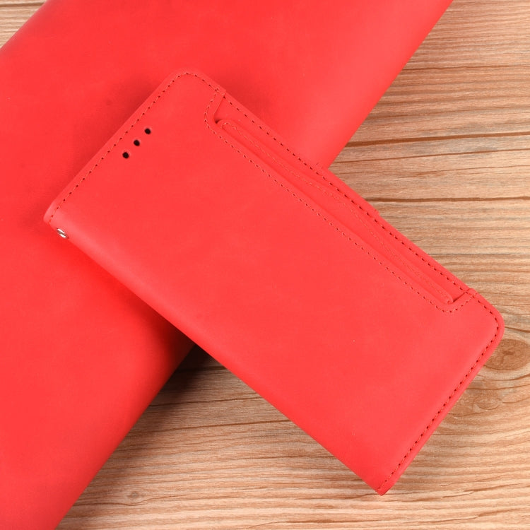 For Xiaomi Redmi K70 / K70 Pro 5G Skin Feel Calf Texture Card Slots Leather Phone Case(Red) - K70 Pro Cases by buy2fix | Online Shopping UK | buy2fix