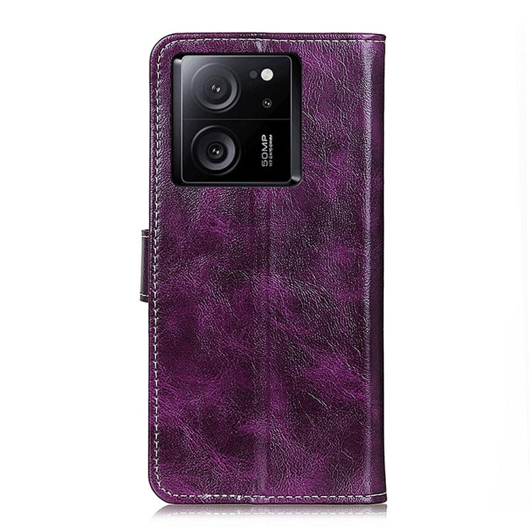 For Xiaomi 13T 5G / Redmi K60 Ultra 5G Retro Crazy Horse Texture Leather Phone Case(Purple) - Redmi K60 Ultra Cases by buy2fix | Online Shopping UK | buy2fix