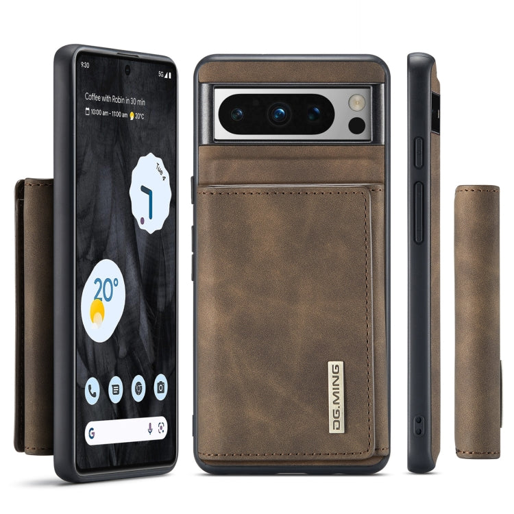 For Google Pixel 8 Pro DG.MING M1 Series 3-Fold Multi Card Wallet + Magnetic Phone Case(Coffee) - Google Cases by DG.MING | Online Shopping UK | buy2fix