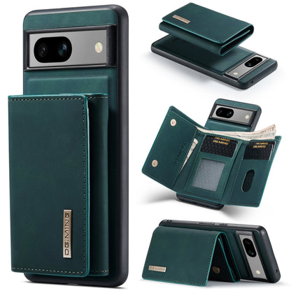 For Google Pixel 8A DG.MING M1 Series 3-Fold Multi Card Wallet + Magnetic Phone Case(Green) - Google Cases by DG.MING | Online Shopping UK | buy2fix