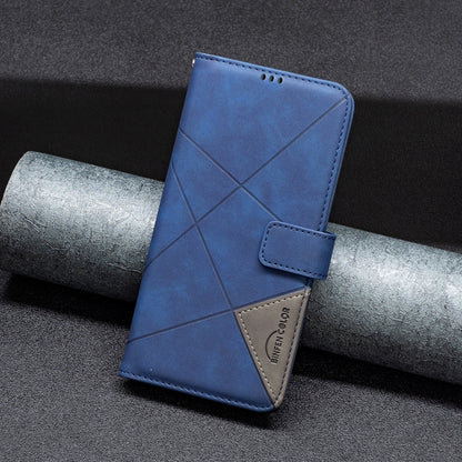 For Google Pixel 9 Magnetic Buckle Rhombus Texture Leather Phone Case(Blue) - Google Cases by buy2fix | Online Shopping UK | buy2fix