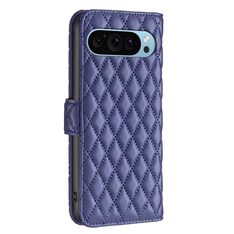 For Google Pixel 9 Diamond Lattice Wallet Leather Flip Phone Case(Blue) - Google Cases by buy2fix | Online Shopping UK | buy2fix