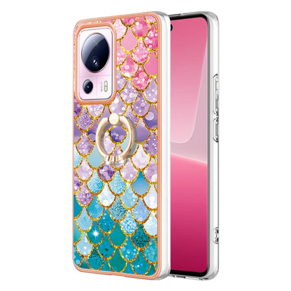 For Xiaomi 13 Lite 5G Electroplating IMD TPU Phone Case with Ring(Colorful Scales) - 13 Lite Cases by buy2fix | Online Shopping UK | buy2fix