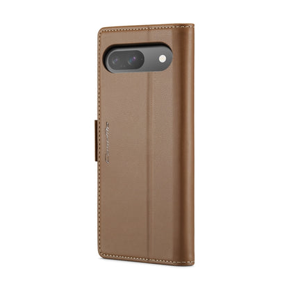 For Google Pixel 9 / 9 Pro CaseMe 023 Butterfly Buckle Litchi Texture RFID Anti-theft Leather Phone Case(Brown) - Google Cases by CaseMe | Online Shopping UK | buy2fix