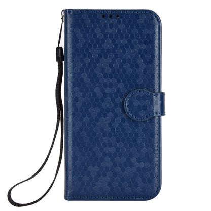 For Google Pixel 9 Pro Honeycomb Dot Texture Leather Phone Case(Blue) - Google Cases by buy2fix | Online Shopping UK | buy2fix