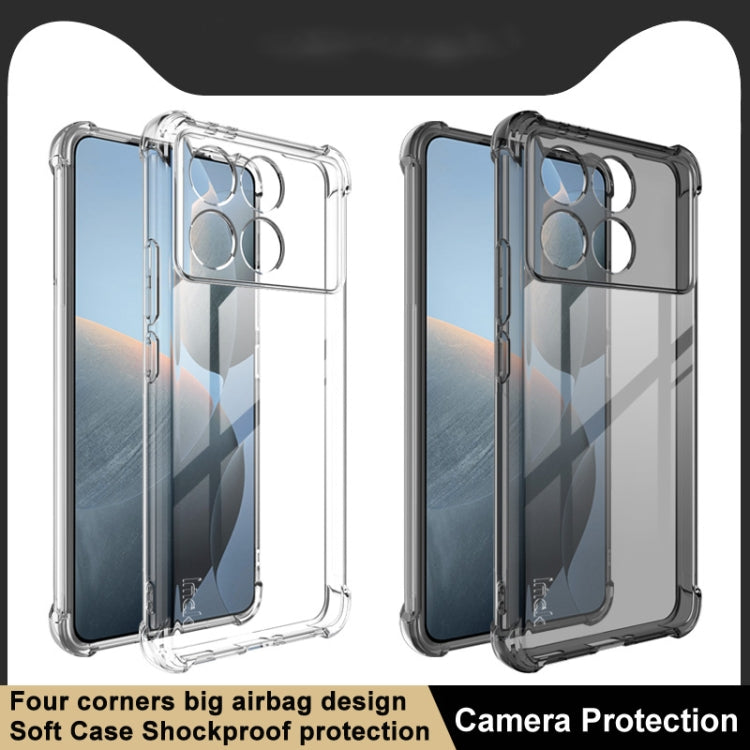 For Xiaomi Redmi K70 5G/K70 Pro 5G imak Shockproof Airbag TPU Phone Case(Transparent Black) - K70 Pro Cases by imak | Online Shopping UK | buy2fix