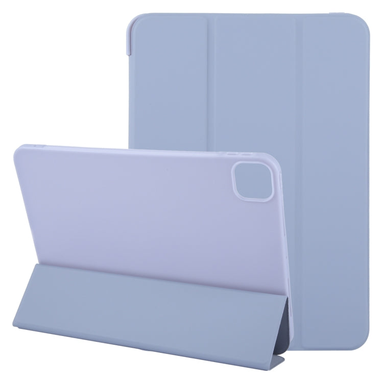 For iPad Air 13 2024 GEBEI 3-folding Holder Shockproof Flip Leather Tablet Case(Light Purple) - iPad Air 13 2024 Cases by GEBEI | Online Shopping UK | buy2fix