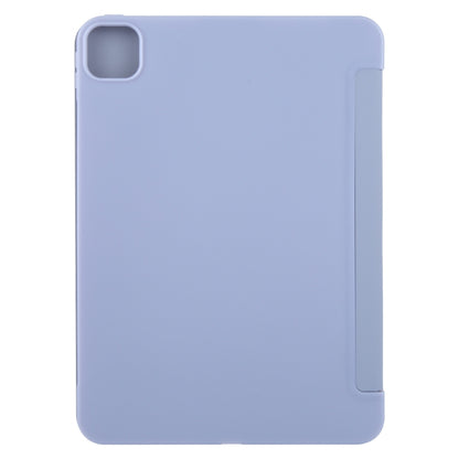 For iPad Air 13 2024 GEBEI 3-folding Holder Shockproof Flip Leather Tablet Case(Light Purple) - iPad Air 13 2024 Cases by GEBEI | Online Shopping UK | buy2fix