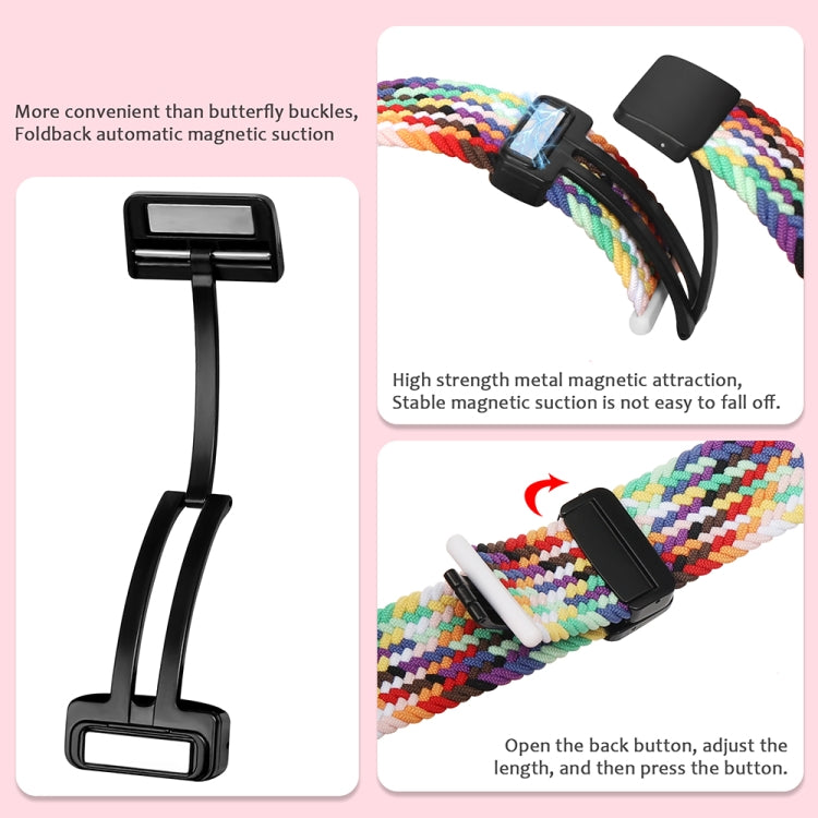 Magnetic Fold Clasp Woven Watch Band For Apple Watch 8 45mm(Starlight Color) - Watch Bands by buy2fix | Online Shopping UK | buy2fix