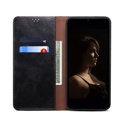 For Google Pixel 9 / 9 Pro Oil Wax Crazy Horse Texture Leather Phone Case(Black) - Google Cases by buy2fix | Online Shopping UK | buy2fix