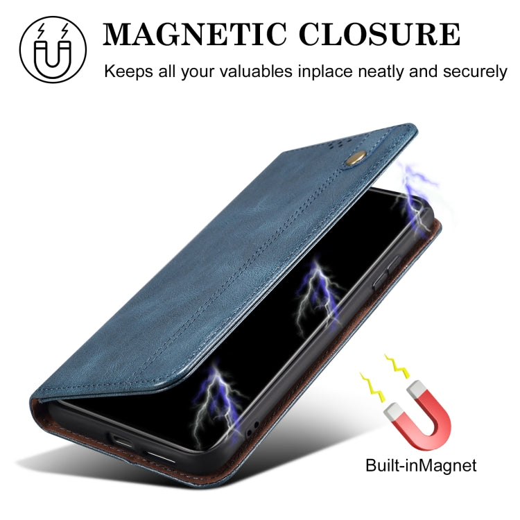 For Google Pixel 9 / 9 Pro Oil Wax Crazy Horse Texture Leather Phone Case(Blue) - Google Cases by buy2fix | Online Shopping UK | buy2fix