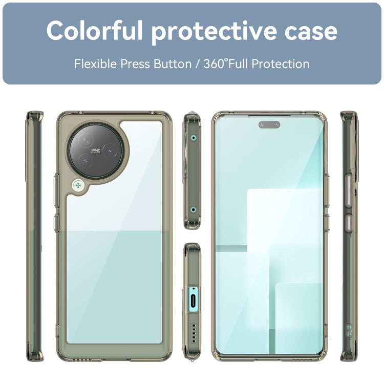 For Xiaomi Civi 3 Colorful Series Acrylic Hybrid TPU Phone Case(Transparent Grey) - Xiaomi Cases by buy2fix | Online Shopping UK | buy2fix