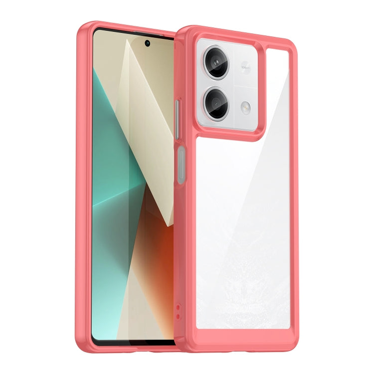 For Xiaomi Redmi Note 13 5G Colorful Series Acrylic Hybrid TPU Phone Case(Red) - Note 13 Cases by buy2fix | Online Shopping UK | buy2fix