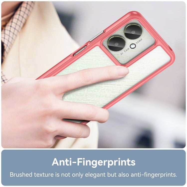 For Xiaomi Poco C65 Colorful Series Acrylic Hybrid TPU Phone Case(Red) - Xiaomi Cases by buy2fix | Online Shopping UK | buy2fix