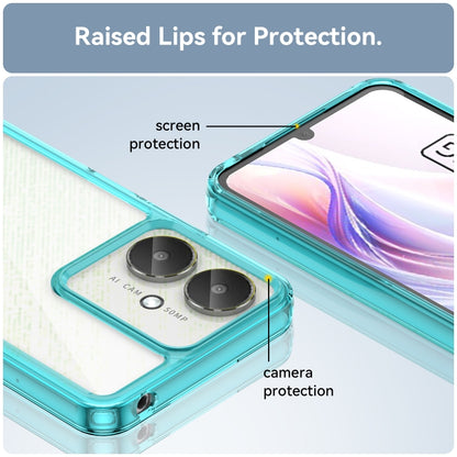 For Xiaomi Poco M6 Colorful Series Acrylic Hybrid TPU Phone Case(Transparent Blue) - Xiaomi Cases by buy2fix | Online Shopping UK | buy2fix