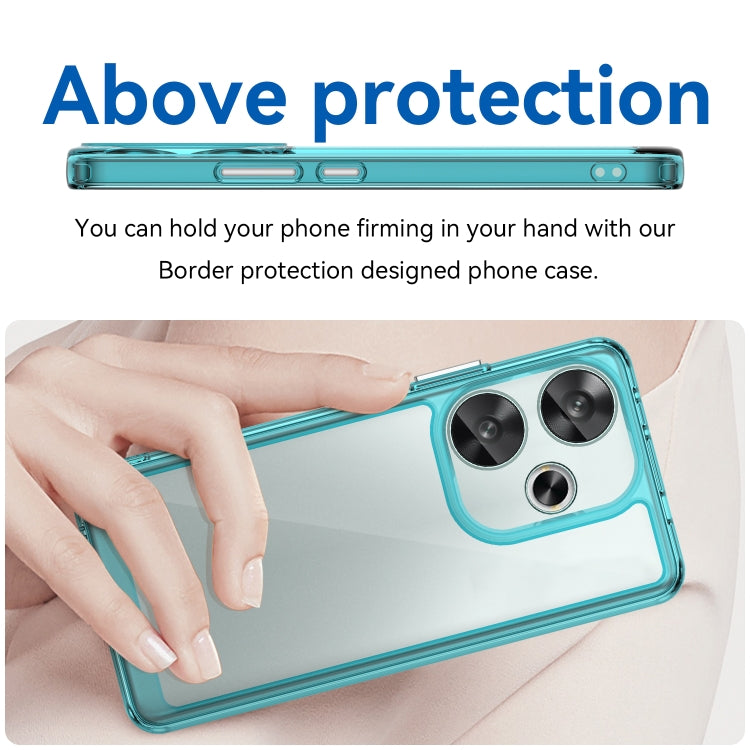 For Xiaomi Redmi Turbo 3 Colorful Series Acrylic Hybrid TPU Phone Case(Transparent Blue) - Xiaomi Cases by buy2fix | Online Shopping UK | buy2fix