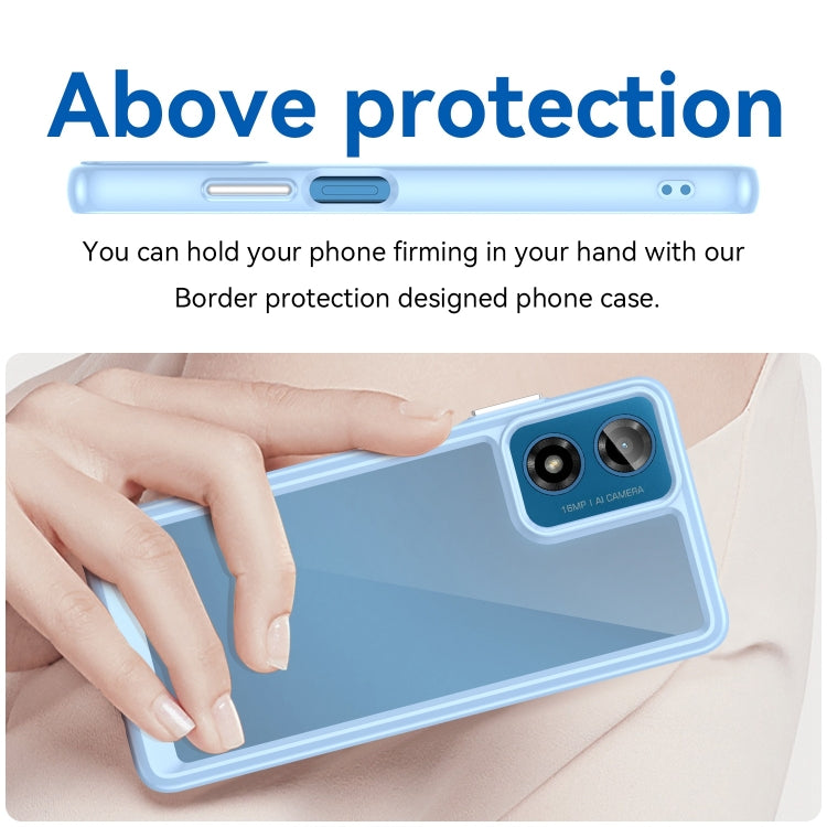 For Motorola Moto G24 Colorful Series Acrylic Hybrid TPU Phone Case(Blue) - Motorola Cases by buy2fix | Online Shopping UK | buy2fix