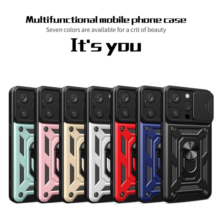 For iPhone 16 Pro Sliding Camera Cover Design TPU+PC Phone Case(Rose Gold) - iPhone 16 Pro Cases by buy2fix | Online Shopping UK | buy2fix