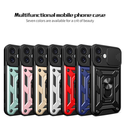 For iPhone 16 Plus Sliding Camera Cover Design TPU+PC Phone Case(Silver) - iPhone 16 Plus Cases by buy2fix | Online Shopping UK | buy2fix