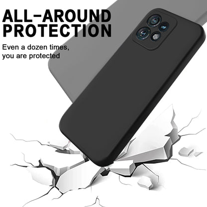 For Motorola Edge 40 Pro/Edge+ 2023/X40 Pure Color Liquid Silicone Shockproof Phone Case(Black) - Motorola Cases by buy2fix | Online Shopping UK | buy2fix