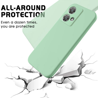 For Motorola Edge 40 Neo Pure Color Liquid Silicone Shockproof Phone Case(Green) - Motorola Cases by buy2fix | Online Shopping UK | buy2fix