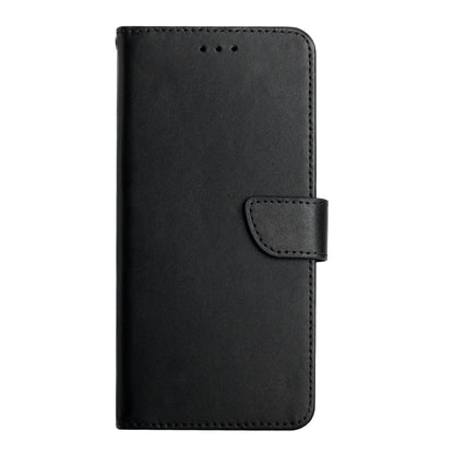 For Realme C67 4G Genuine Leather Fingerprint-proof Flip Phone Case(Black) - C67 Cases by buy2fix | Online Shopping UK | buy2fix