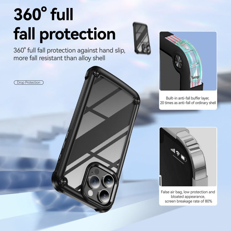 For iPhone 16 Pro TPU + PC Lens Protection Phone Case(Black) - iPhone 16 Pro Cases by buy2fix | Online Shopping UK | buy2fix