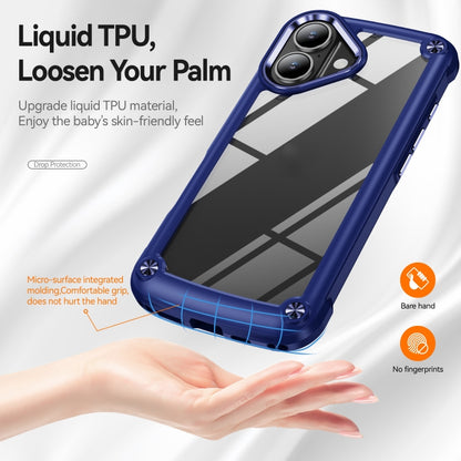 For iPhone 16 TPU + PC Lens Protection Phone Case(Blue) - iPhone 16 Cases by buy2fix | Online Shopping UK | buy2fix