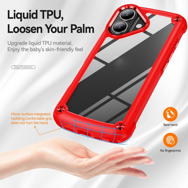 For iPhone 16 Plus TPU + PC Lens Protection Phone Case(Red) - iPhone 16 Plus Cases by buy2fix | Online Shopping UK | buy2fix