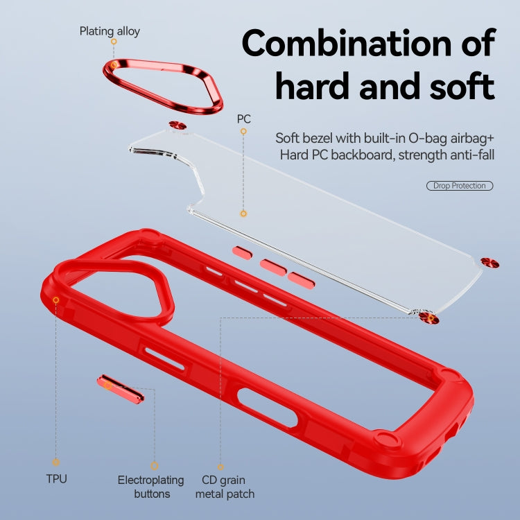 For iPhone 16 Plus TPU + PC Lens Protection Phone Case(Red) - iPhone 16 Plus Cases by buy2fix | Online Shopping UK | buy2fix